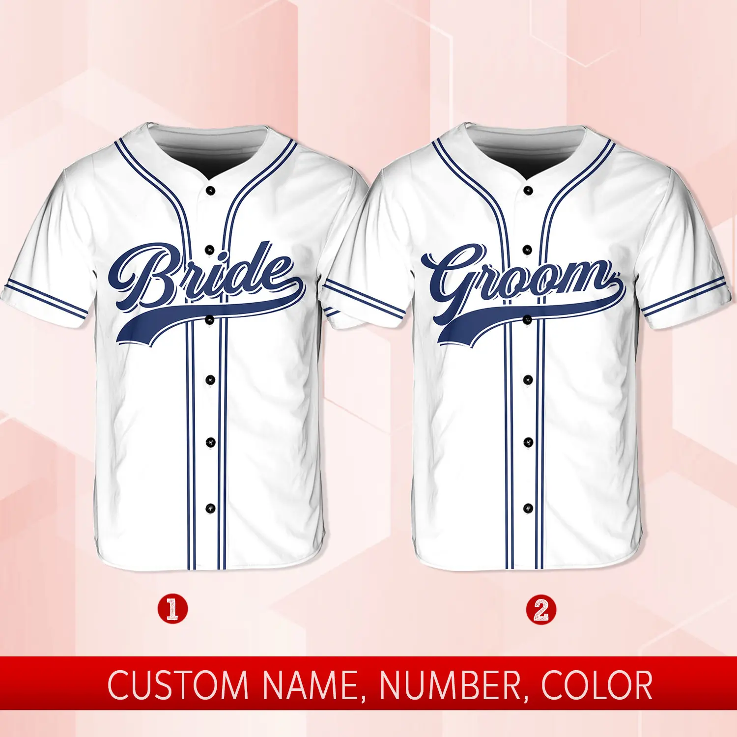 Personalized Bride And Groom Baseball Jersey, Custom Matching Couple Jersey, Baseball Jersey For Engagement, Married Couple, Wedding Jersey