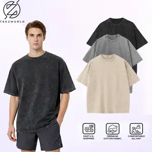 3-Pack Men’s Heavyweight Oversized T-Shirt Bundle – Premium Cotton Vintage Streetwear Tee Set, Boxy Fit Drop Shoulder Baggy Casual Shirts for Everyday Wear