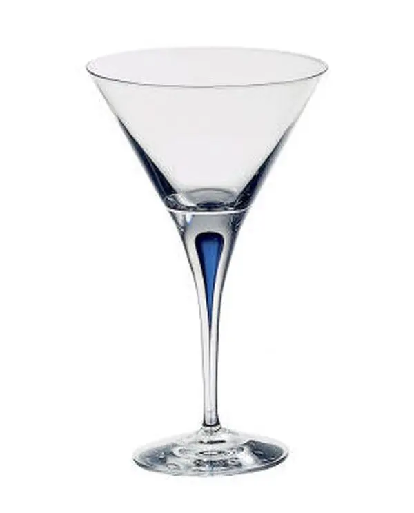 212 MAIN Orrefors 6257455 Intermezzo 7oz Single Martini Glass, Modern Crystal Glassware, Colored Glass Cups, Stylish Drinking Glassware for Bar