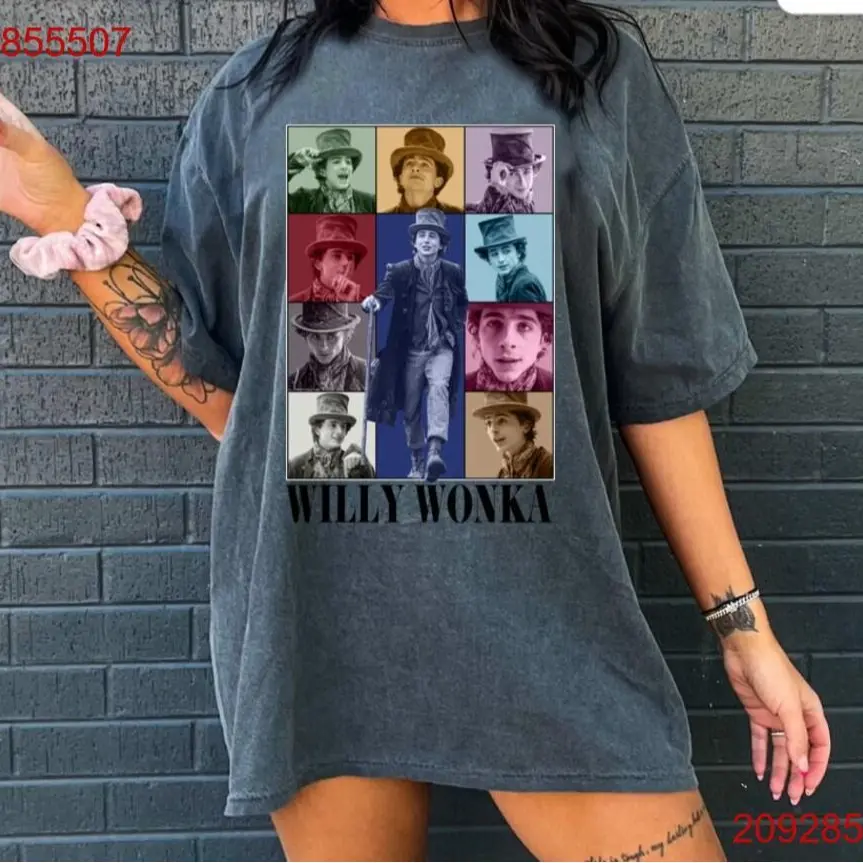 Wonka 2023 Doodle Art & Vintage Chocolate Factory Shirts featuring Willy Wonka & Timothee Chalamet Shirt