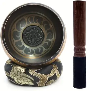 3.15 inch Tibetan Singing Bowl Set, Authentic  Meditation Bowl   Yoga Set with Striker & Cushion for Sound , Chakra ,  Gatherings