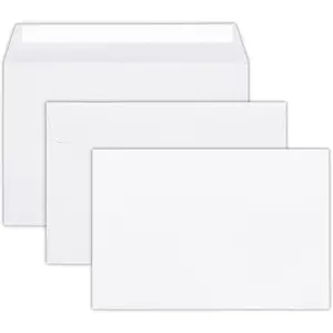 6x9 Booklet Envelopes - 50 pack - Mailing Envelopes Self Seal - White Letter Envelopes with Peel & Seal Closure - Open-Side 6x9 - Plain White 28 lb Paper for Business and Personal Use