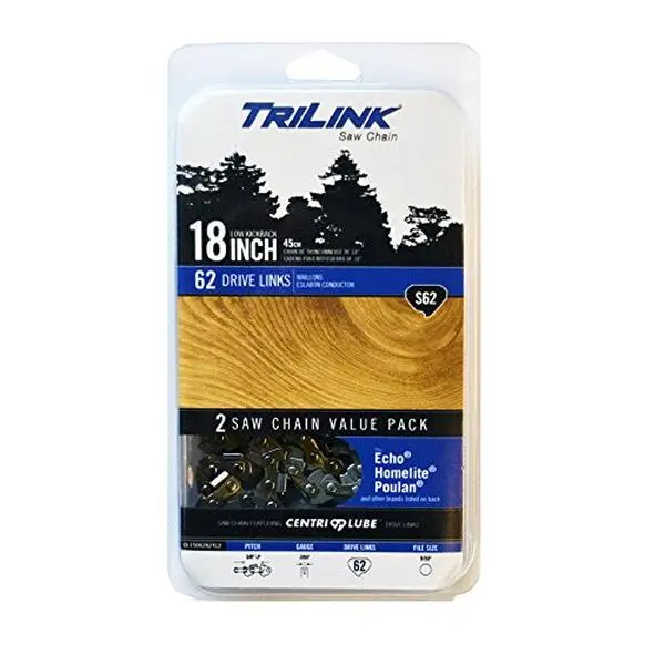 Trilink Saw Chain CL15062X2TL2 Semi Chisel Saw Chain - 0.050-62 Drive Links 2Pk