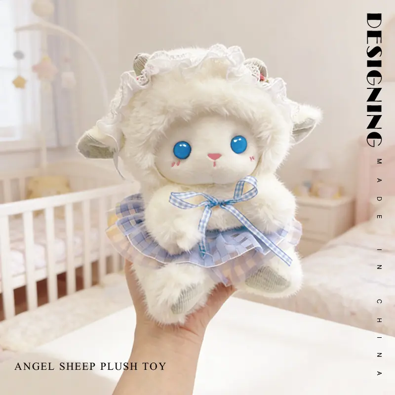 Final Sale | Adorable Angel Lamb Plush Toy, Fluffy Sheep Stuffed Animal, Soft Snuggle Plush Doll, Kawaii Cute Sheep Plushies, High Quality Lamb Toy Doll, Heartwarming Birthday Gift, Cozy Cuddly Gift, Perfect Gift Selection, Classroom Rewards