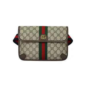 Gucci Ophidia Small Crossbody Bag with Double G Logo and Canvas-Leather Blend for Women in Brown-Ebony