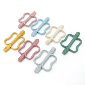 Baby Teething Toys with Easy-Hold Handle, Silicone Infant Toothbrush, Textured for Massaging & Soothing Sore Gums, Teething Toys for 0-12 Months, Sensory Teether