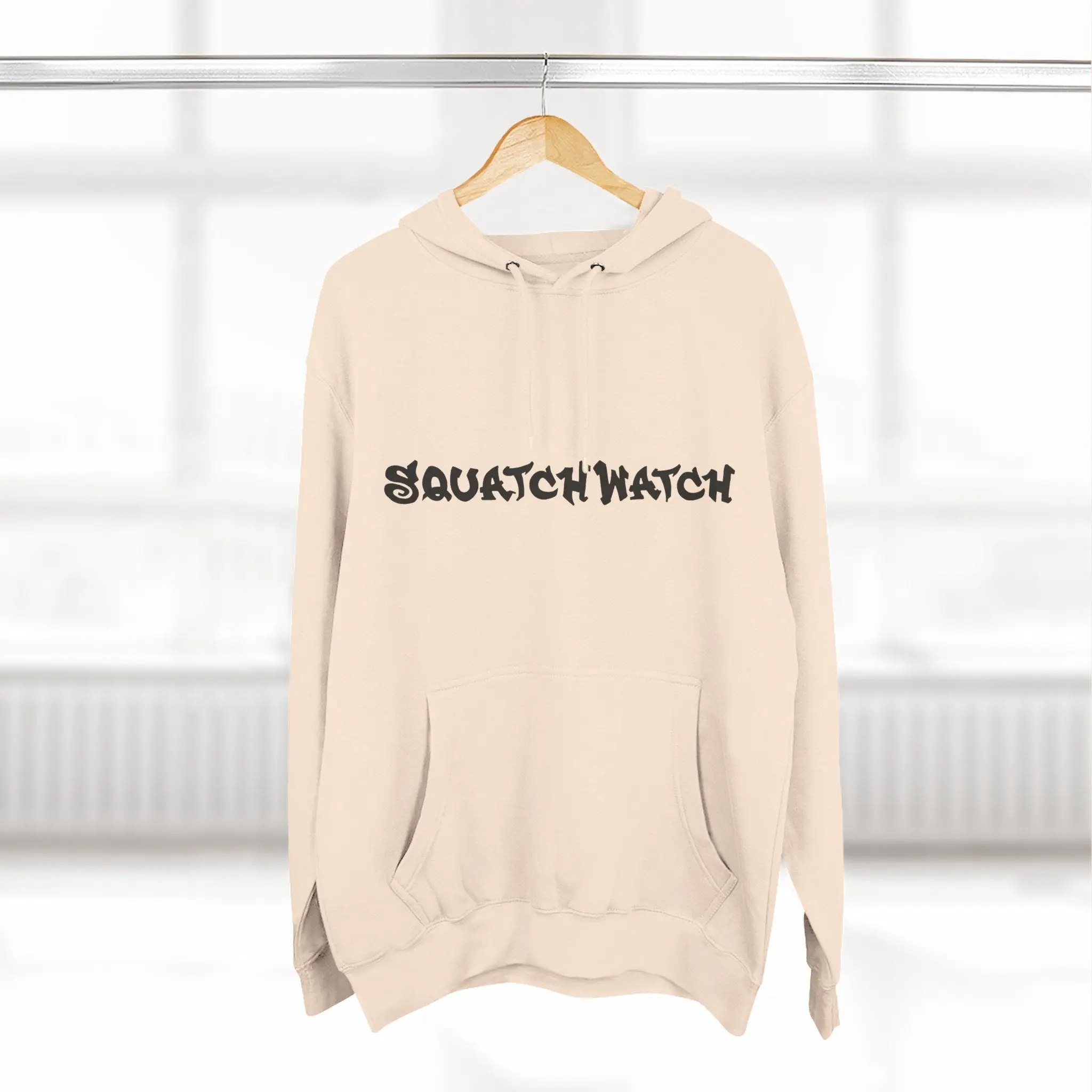 Sasquatch Snowboarder Hoodie - Cozy Three-Panel Fleece for Adventure Lovers