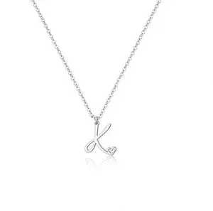 NECOCY SL Love Irregular Initial Necklace for Women Dainty Letter Pendant Trendy Simple Personalized Choker Hypoallergenic Jewellry Gift For Fashion