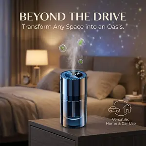 Wireless Mini Car Aromatherapy Machine, Rechargeable Car Air Humidifier with Star Projector Function, 5 Spray Modes Car Aromatherapy Humidifier, Car Perfume, Car Air Diffuser, Car Fragrance, Car Interior Diffusers