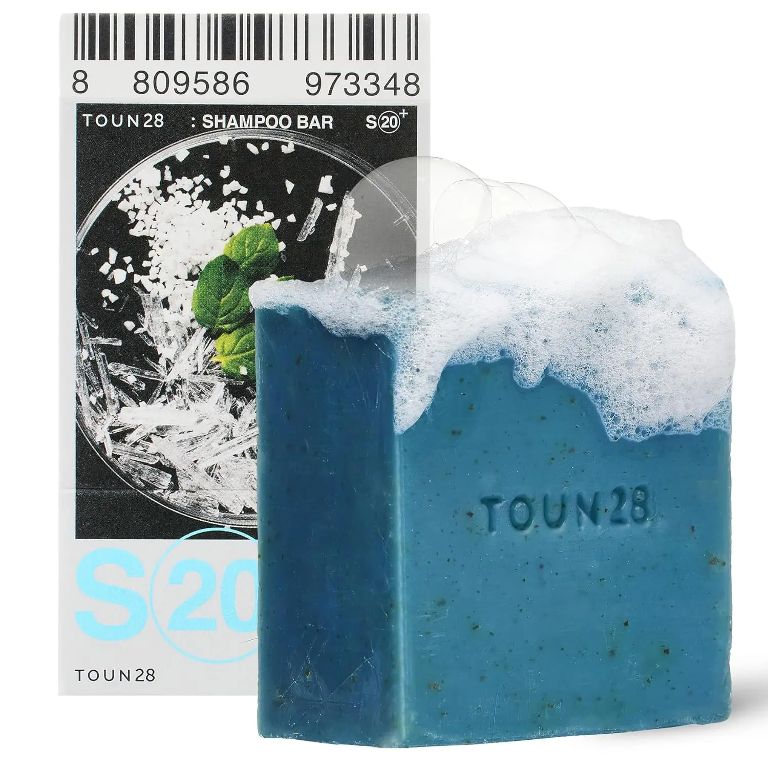 TOUN28 S20 Anti-dandruff Natural Organic Vegan Cooling Shampoo Bar w/Centella Asiatica, Sea Salt & Menthol for Oily Scalp & Damaged Hair, Paraben Sulfate Silicone & Cruelty Free Bar Soap Korean Haircare
