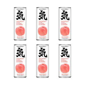 Chi Forest Peach Flavored Sparkling Water - 6 Cans, 330ml Each | Zero Sugar, Zero Fat, Zero Calorie - Refreshing Healthy Drink