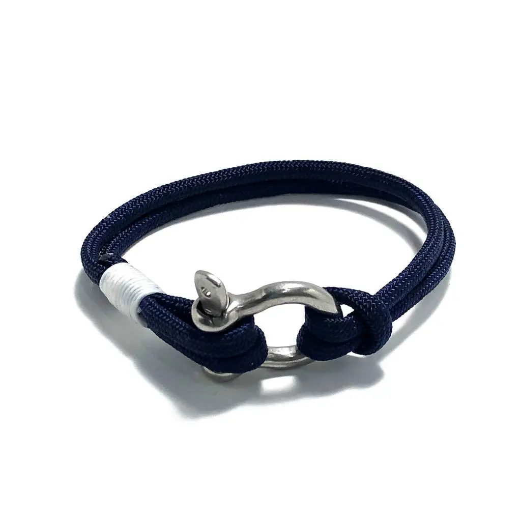 Navy Blue Nautical Shackle Bracelet 020