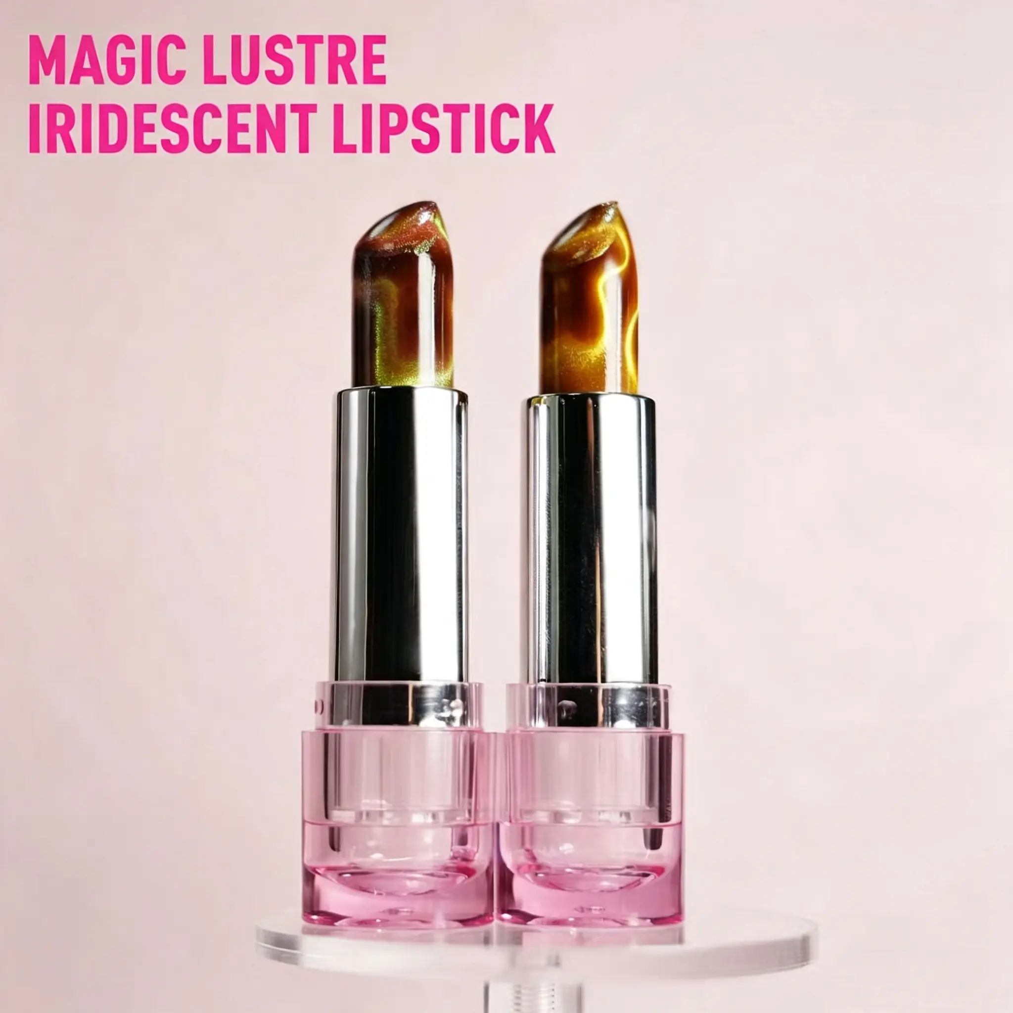 Viral Color Changing Jelly Lipstick, Iridescent Shimmer Temperature Mood Lip Balm, Moisturizing Hydrating Glossy Lip Tint, Long Lasting Natural Lip Stain Daily Lip Care