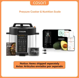 COSORI 9-in-1 Multi Function Pressure Cooker 6-Qt & Nutrilens R001S AI Scan Smart Nutrition Kitchen Scale Bundle - Stainless Steel, Digital Scale with Type-C Charging & Bluetooth, Accurate Nutritional Analysis, Rice Cooking, Sauté, Sous Vide, Multi Functi