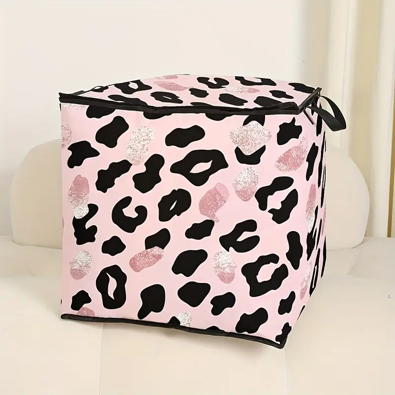 1 color-block printed quilt storage bag, a cute and practical children's bedding organizer, made of durable materials, with an easy-to-carry handle, suitable for home use, perfect for storing blankets and toys, Storage Carrying Bag