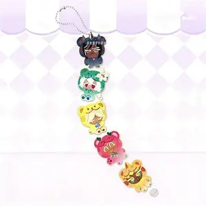 Game Cookie Run Kingdom Cosplay Keychain Acrylic Cute Cartoon String Pendant Backpack Keyring Collection Accessories