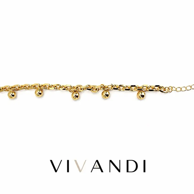 Vivandi Beaded Charm Bracelet