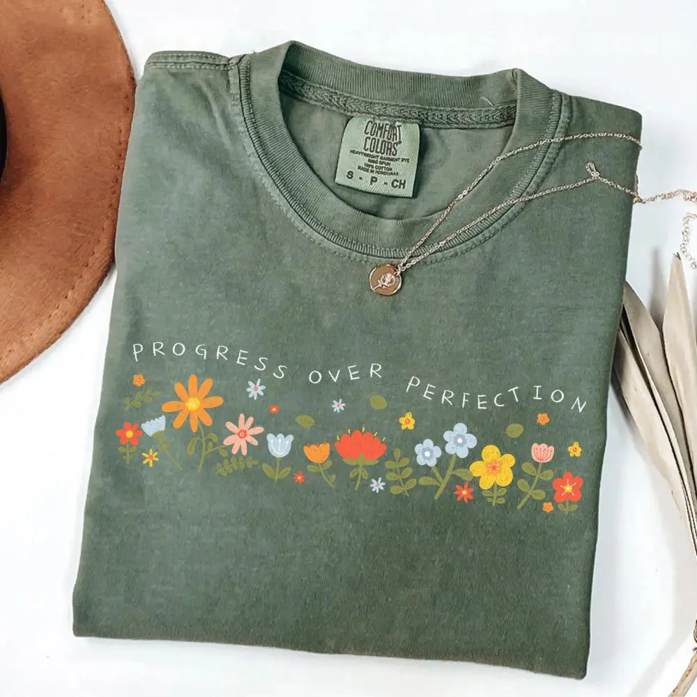 Progress Over Perfection Shirt, Teacher Shirt, Back to School Shirt, Gift for Teacher, Teacher Appreciation, Inspirational Teacher