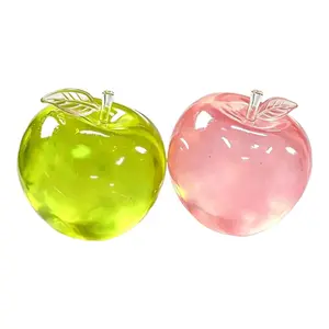 Translucent Jelly Apple Squishy Toys 2-Pack, Round Soft Squeeze Stress Relief Set for Adults & Teens, Fast Rebound Crystal Mochi Sensory Toy, Anxiety Calming Fidget Pack, Birthday Party Favor Gift