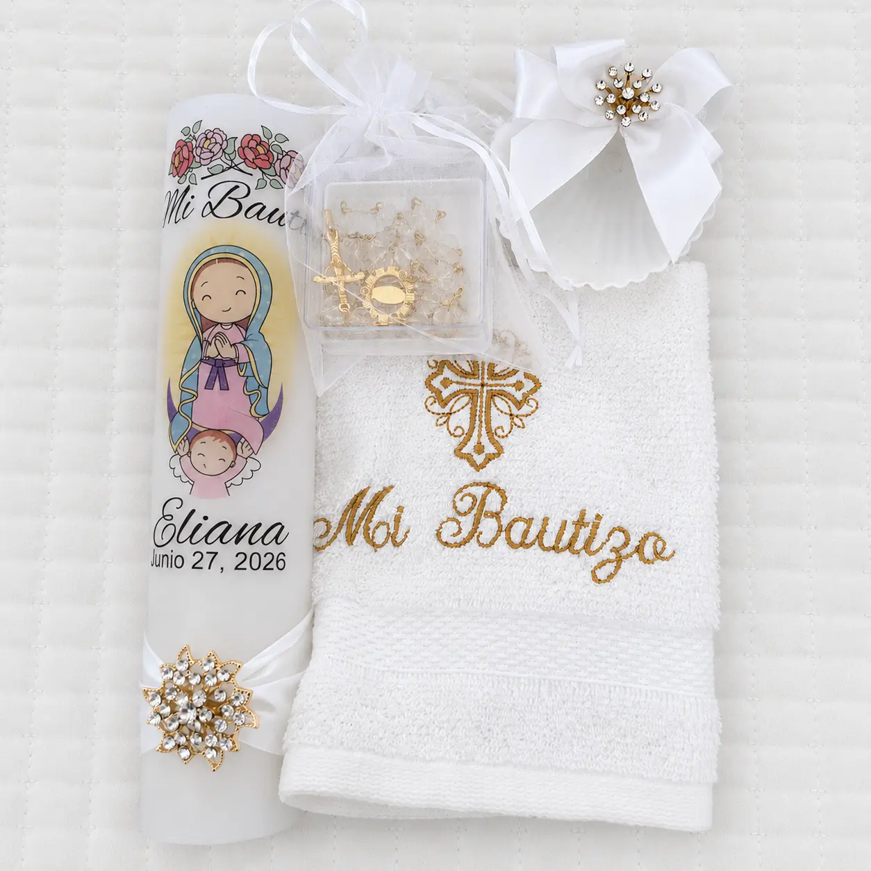 Baptism Candle Set, for Religious Ceremonies