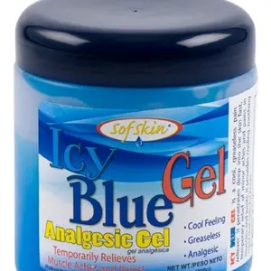 Sofskin Icy Blue Analgesic Gel - Cool Feeling Greaseless Analgesic for Temporarily Relieving Muscle Aches and Pain