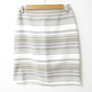 Pre-owned Celine Others Small Leather Goods Stripe Tight Mini Skirt