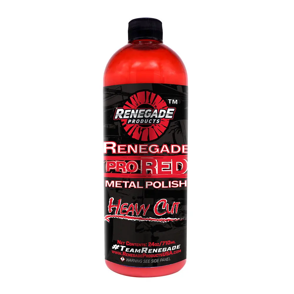 Renegade Products | Pro Red Heavy Cut Metal Polish 24oz – High-Strength Aluminum & Stainless Steel Polish for Oxidation & Restoration