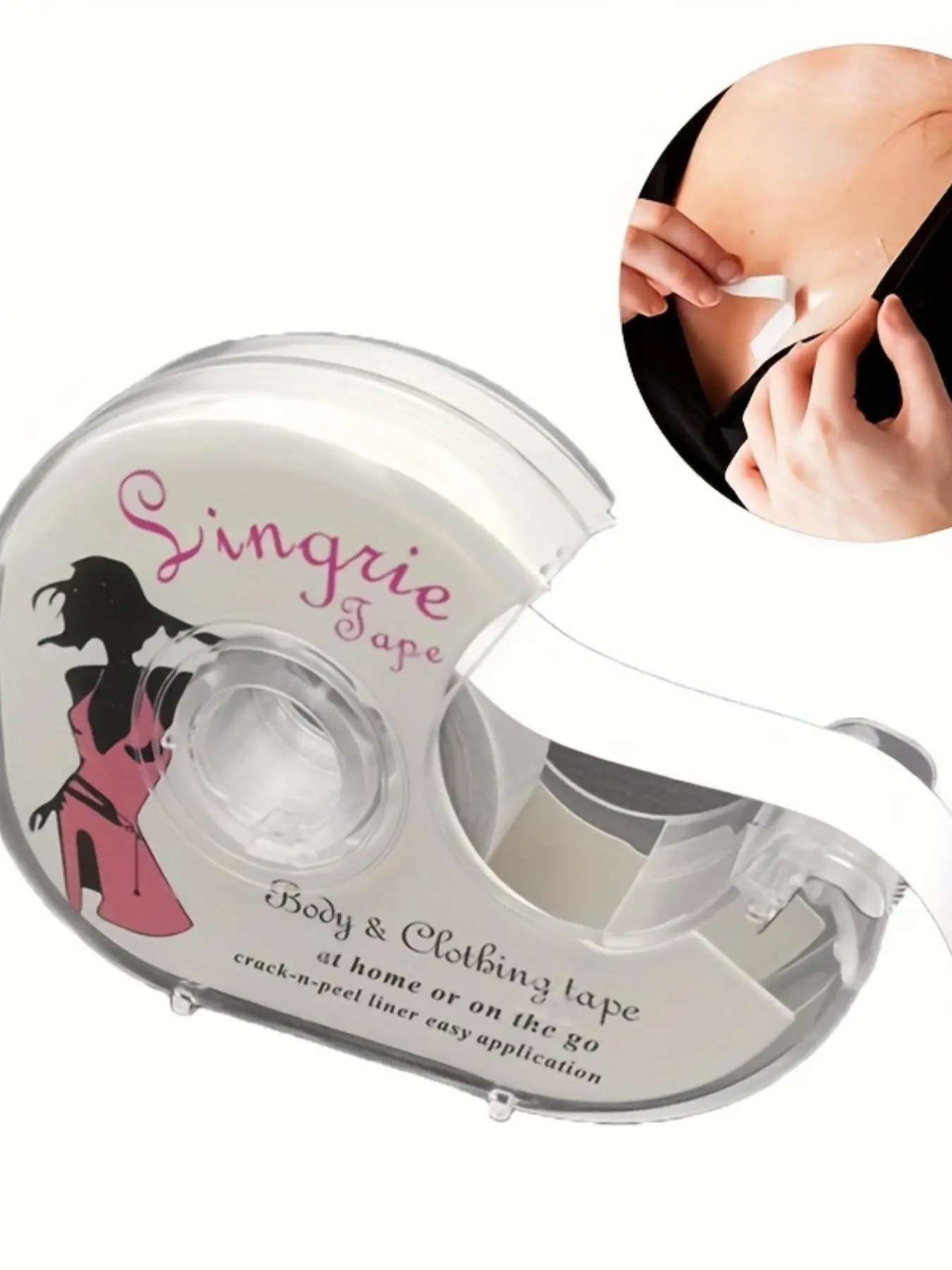 Women's Clear Double Sided Anti-Glare Silicone Sticker, Self-Adhesive Invisible Clothes Tape, Women's Lingerie Accessories for Daily Use