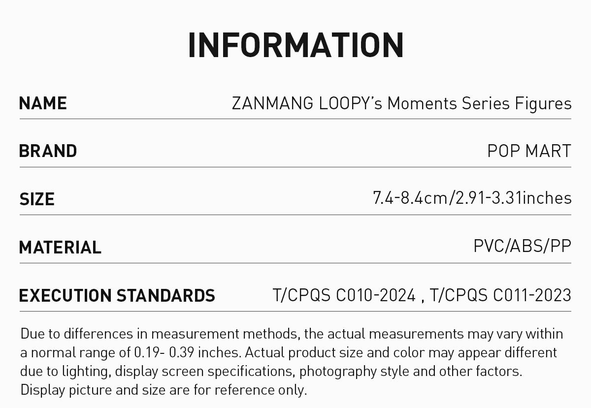 POP MART ZANMANG LOOPY’s Moments Series Figures, Blind Box, Mystery Box