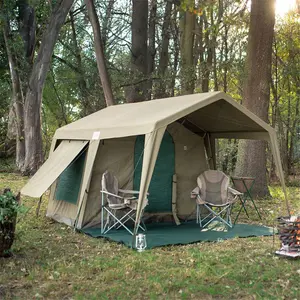 212 MAIN Bushtec Adventure 1200 Delta Zulu 3000 Combo Camping Tent - Easy Setup, Rainproof, Heavy Duty, Portable, Double Roof, Ripstop Cloth, Spacious Height, Glamping Use, Easy Setup Tent, Heavy Duty Tent