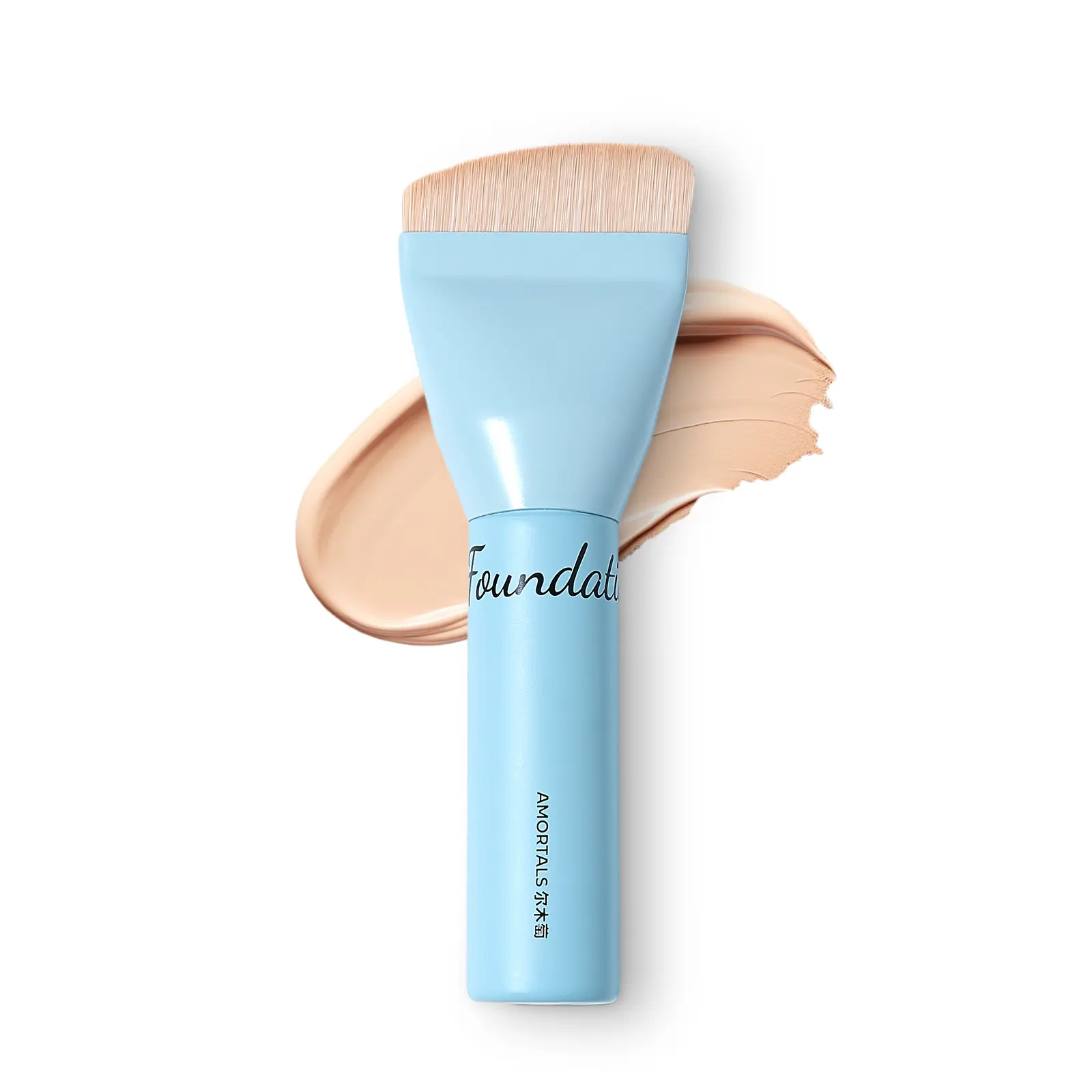 Liquid Foundation Brush for a Smoothing Complexion, XL Makeup Tool with Dense Synthetic Fibers and an Ergonomic Stand-Up Handle for Daily Use, Perfecting Brush, Makeup Blending Brushes