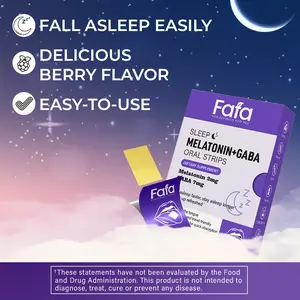 FAFA Sleep Melatonin+GABA Oral Strips – 3mg Melatonin + 7mg GABA | Mouth Tape For Sleep, Sleep Support | Sugar-Free, Gluten-Free, Soy-Free | Mango Flavor | 30-Day Supply