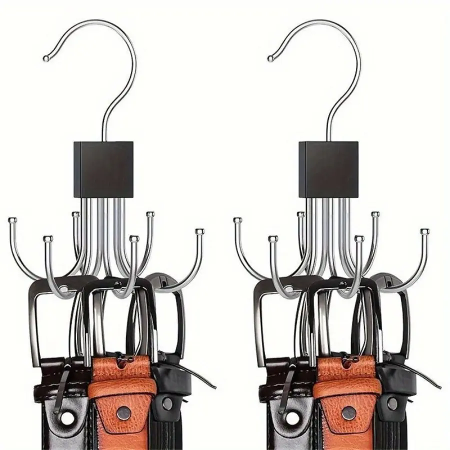 2counts Rotating 6-Claw Hook,  Multifunctional Rotating Hook, Used for Coat, Hat, Scarf, Wardrobe Storage Pendant, Bag Storage Hook, Carry Purse Hook, Household Organizing Box, Bag Hanger