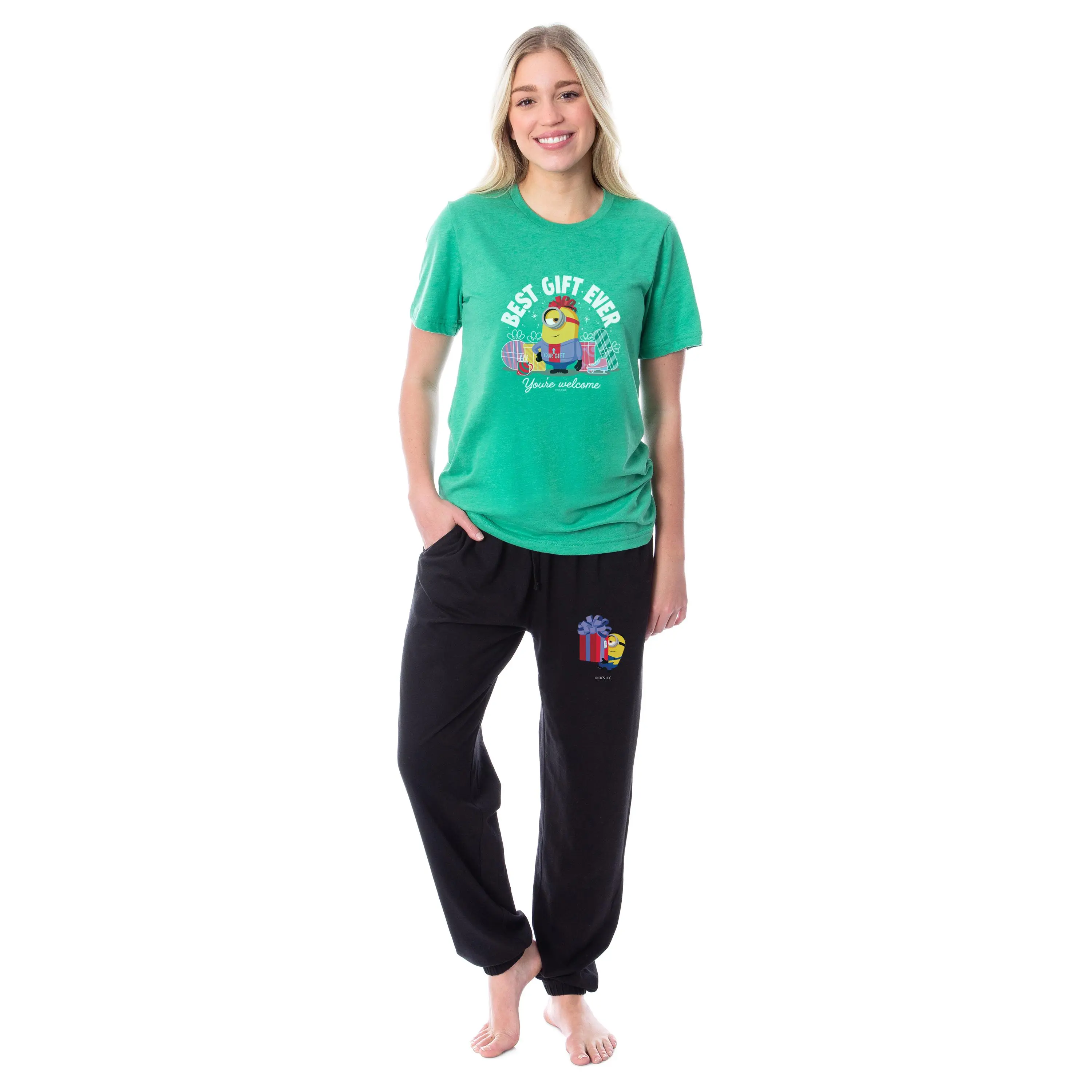Despicable Me Minions Womens' Christmas Best Gift Ever Sleep Pajama Set