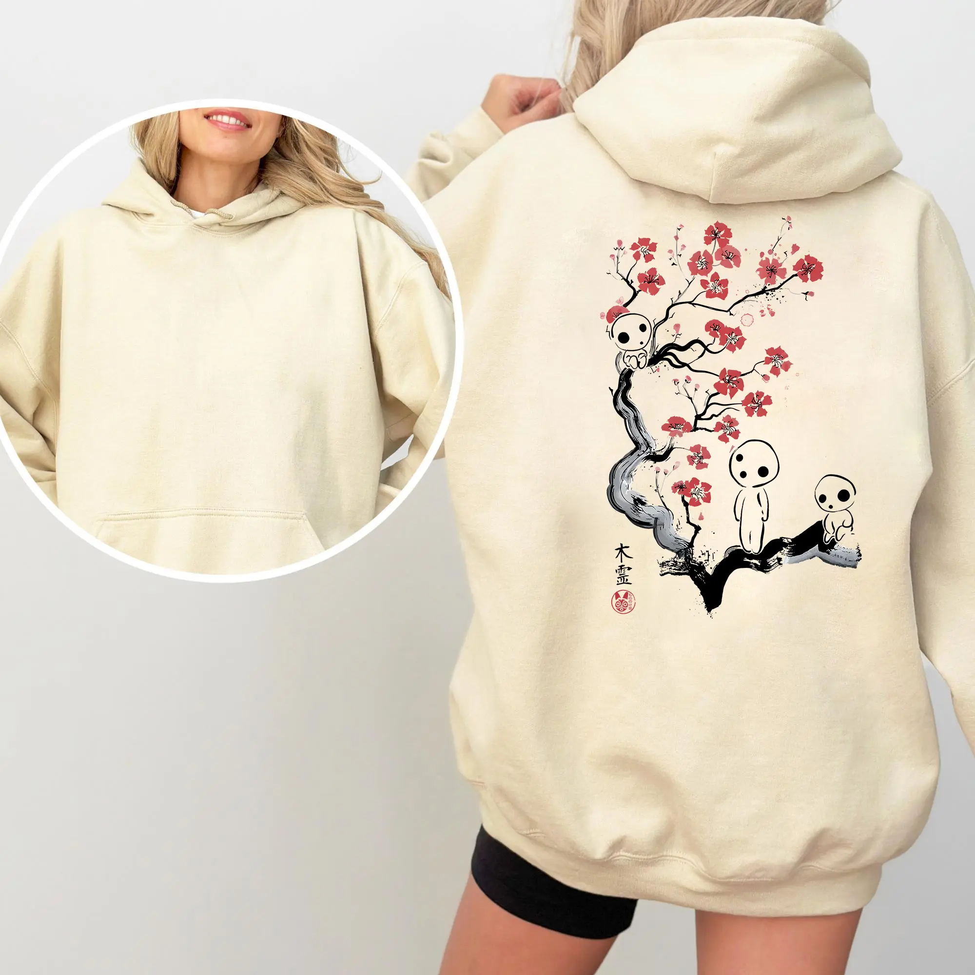 Princess Mononoke Forest Spirit Kodama Hoodie, Studio Ghibli Shirt, Mononoke Shirt, Studio Ghibli Gift Shirt, Y2K Shirt