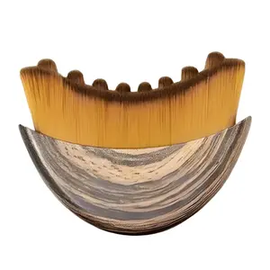 Lymphatic Contour Face Brush, Dry Brushing Face Massager for Drainage, Chin and Jawline Sculpting, Ergonomic Design,Puffiness Reduction -Lift,Sculpt & Depuff for Glowing Skin Boost Product Absorption