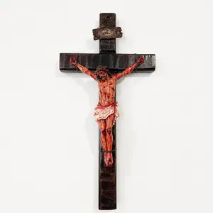 Handmade Jesus Cross Crucifixion Pre-Blessed with LED Base for Daily Inspiration and Comfort Official Certificate of Blessing Included Religious Ornament for Home Decoration Wall Art Decor Lord As Lent Perfect Christmas Gif tiktokshopspringglowup Gothic S