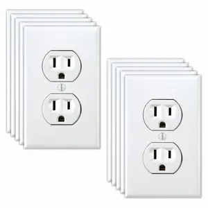 Pretend Electrical Outlet Sticker, Hilariously Funny Joke Power Outlet Decals, Wall Outlet Decal Gag is Great for Office Prank, Includes 10 Plug in Socket Stickers