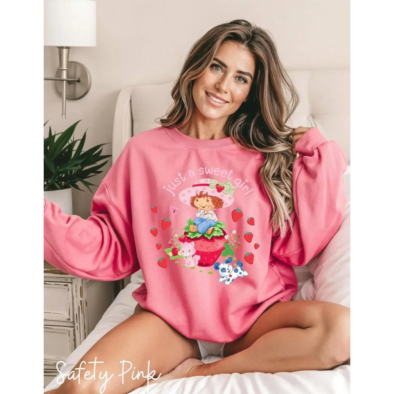 Strawberryshort Cake Sweatshirt, Strawberry Tshirt, Strawberry Shortcake, For her, Cottagecore Sweater, Strawberry Gift Tee 1HO