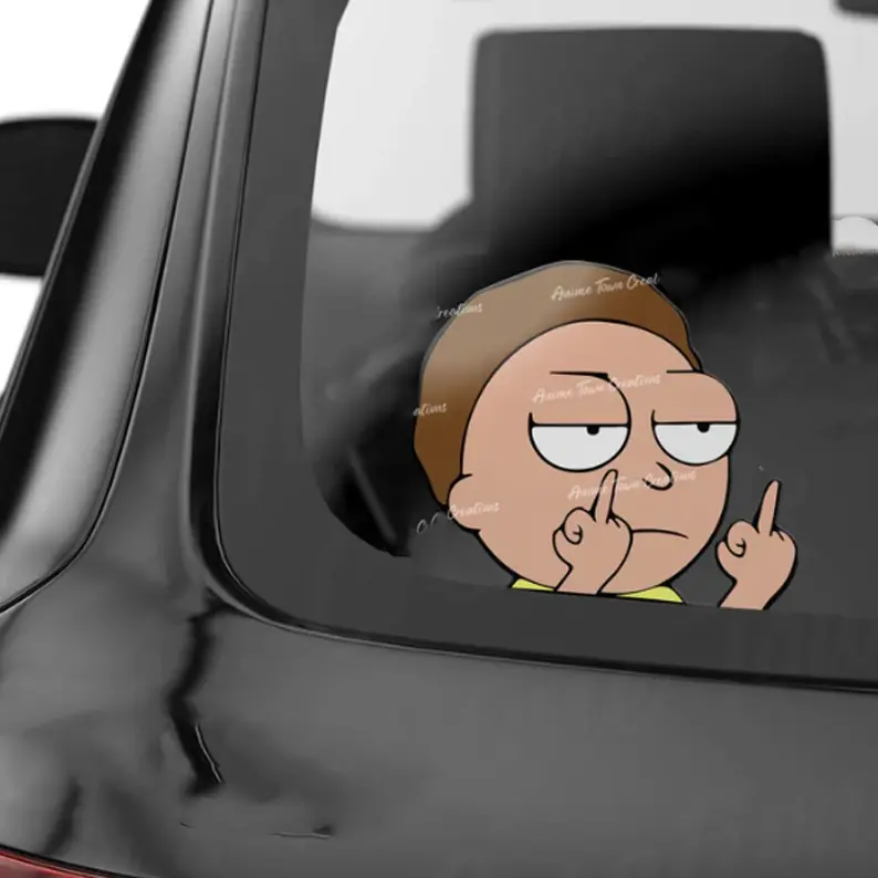 Rick and Morty Portal Fingers Sticker, Anime Decal, Durable Waterproof Gift for Fans and Collectors