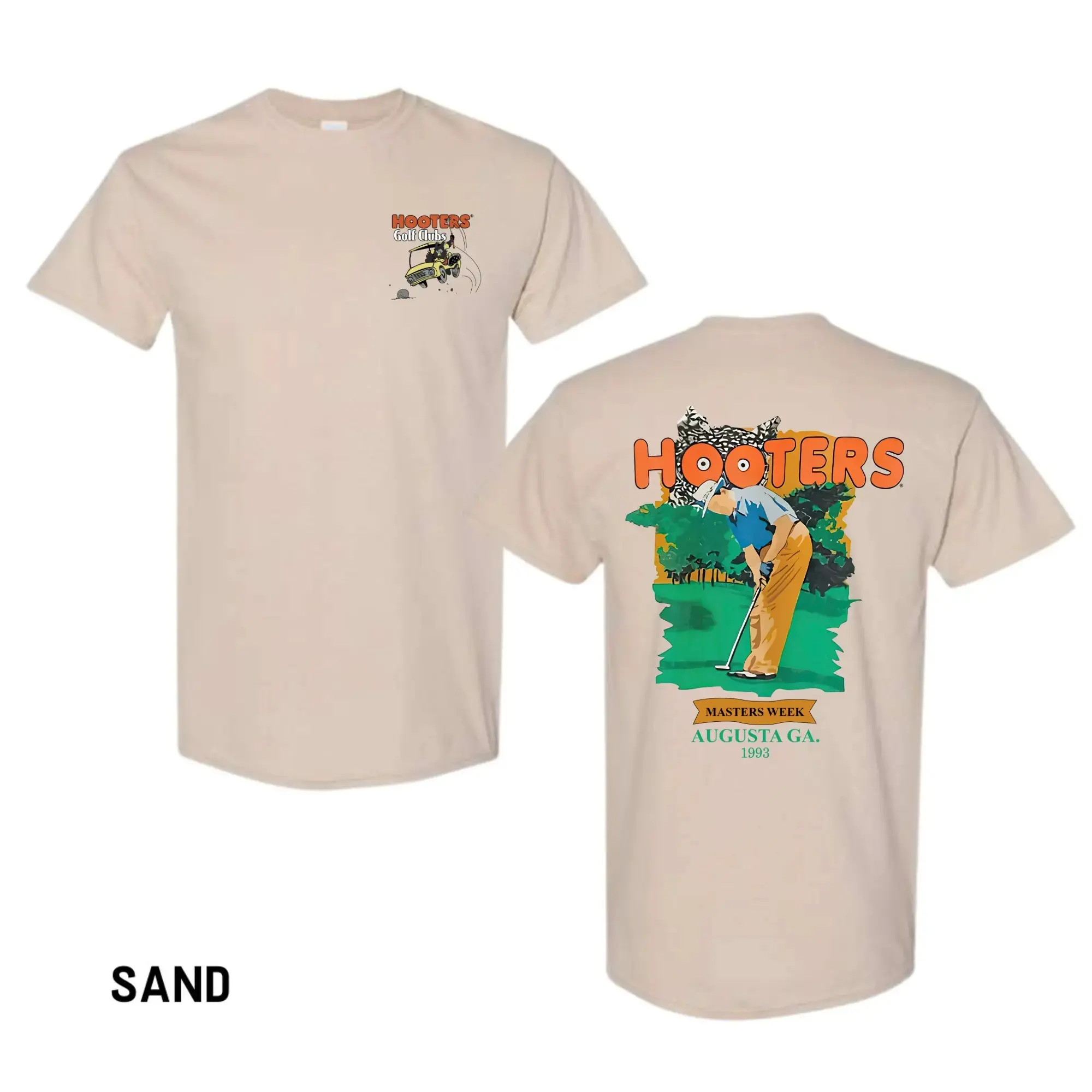 Hooters Golf Club Week 1993 Vintage Golf T-Shirt, Golf Cart Golf Club T-Shirt, Full Color, For Men, For Women