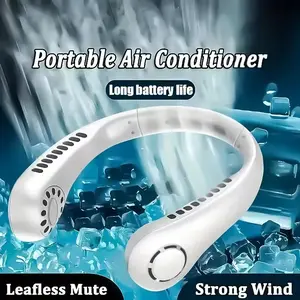 Portable Neck Fan, Hands-Free Bladeless Fan, Multifunctional Fan, 5 Speed Settings, Battery Powered Wearable Personal Fan, Rotatable and Rechargeable, Unisex Gift