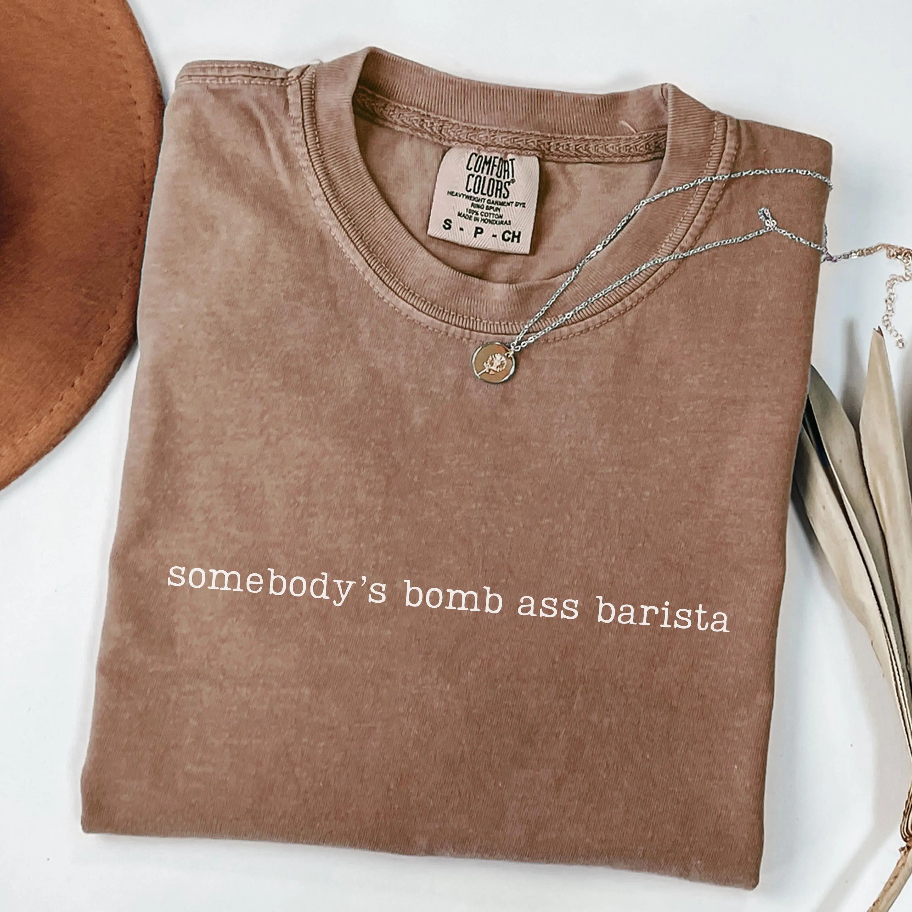 Comfort Colors Somebody's Bomb Ass Barista Shirt, Barista T-shirt, Barista Gifts, Funny Barista Shirt, Coffee Lover Shirt