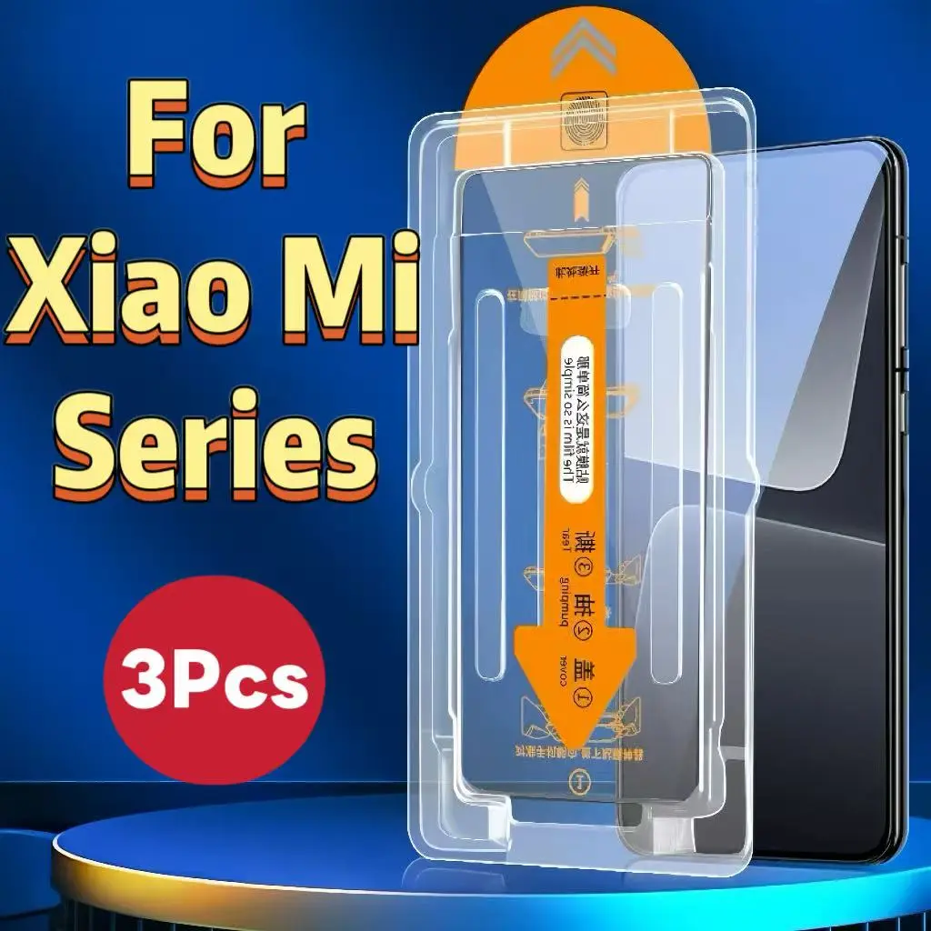 3-Pack Ultra-Sensitive Fingerprint Support Xiaomi Mi 17/15/14/13/12/11/t Pro Max/x3 Shark Screen Protector Film, Dust-Free & Bubble-Free