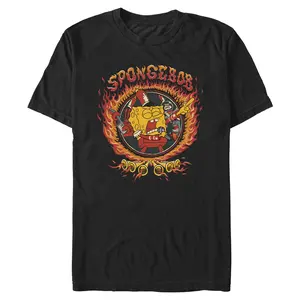Men's SpongeBob SquarePants Sweet Victory In Flames T-Shirt