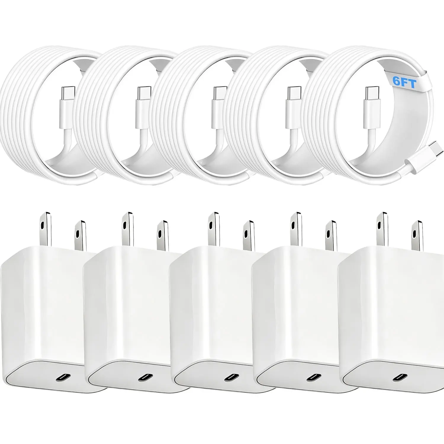 For iPhone 17 Charger, 20W USB C Charger Fast Charging with 6FT Type C to C Cable for iPhone 15-17 Series, for Galaxy S25/S24+ And More