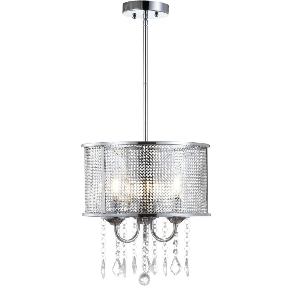 JONATHAN Y Avah Metal-Crystal Adjustable LED Drop Chandelier, Decorative Lights, Adjustable Drop Ceiling Lighting, Aesthetic Ceiling Lighting, Modern Mood Lighting