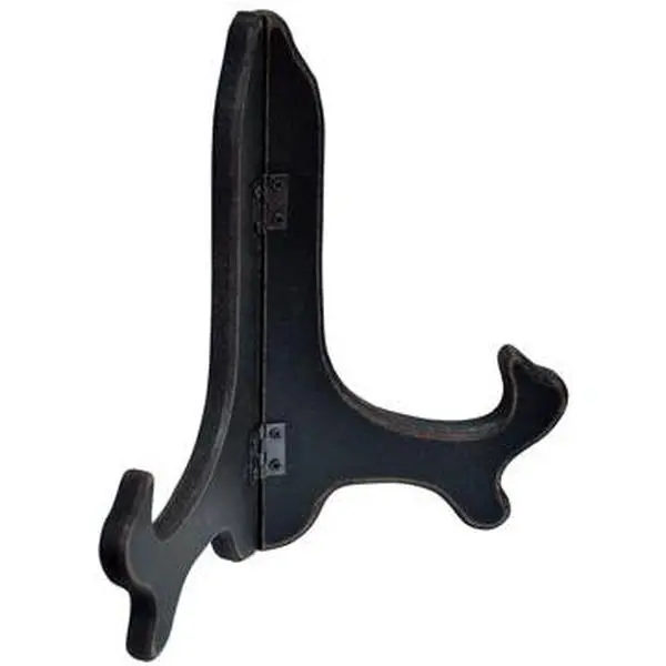 Black Wood Plate Stand 7"