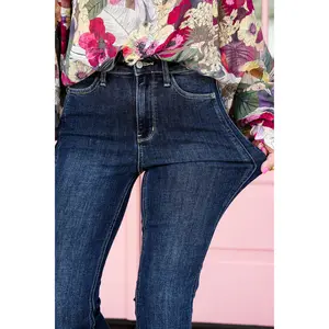 Judy Blue Belong To Me High Rise Dark Wash Angled Side Seam Flare Jeans