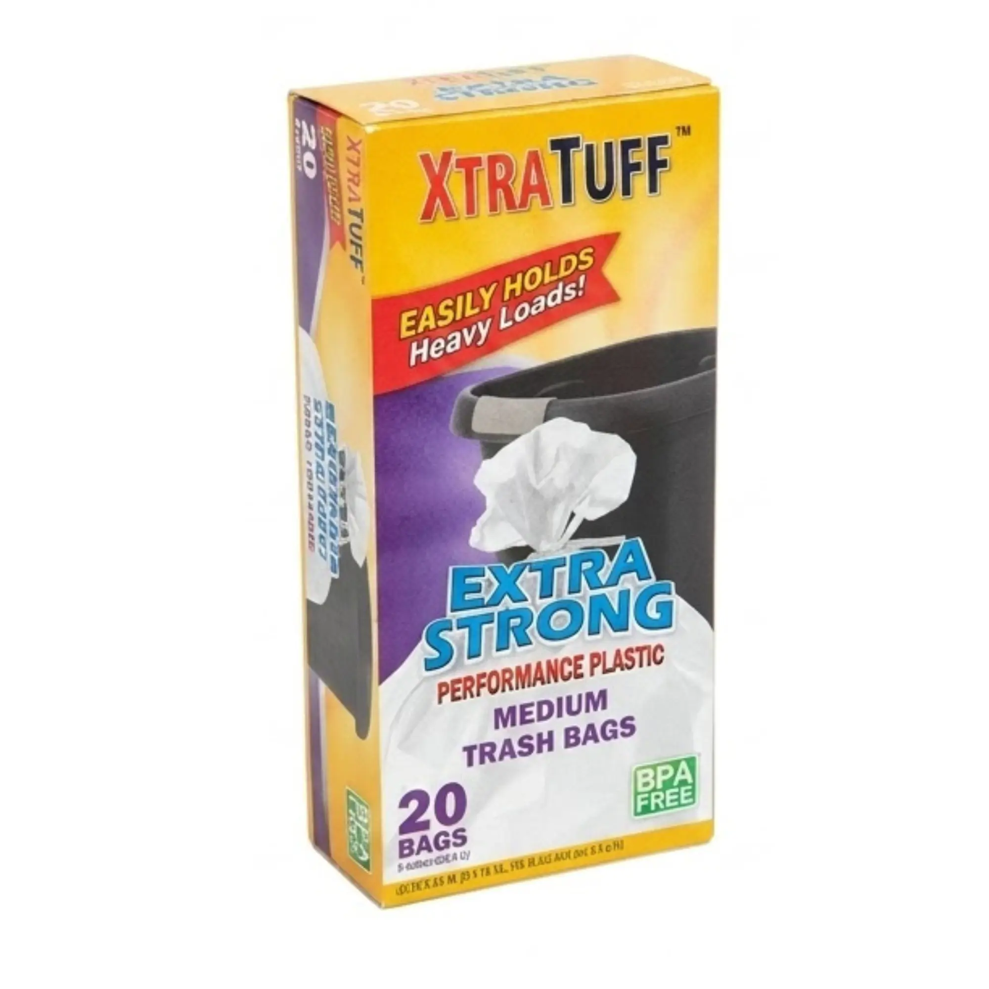 XtraTuff 8 Gallon Twist Tie Trash Bags 20 Trash Bag/Box Utility Bags
